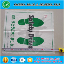 White disposable PE plastic foot mat for car cleaning